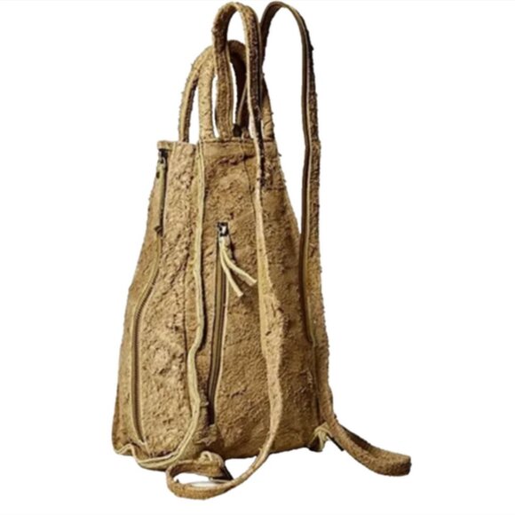 Latico Clarkson 5401 Olive Green Shredded Suede Leather Backpack main image 4